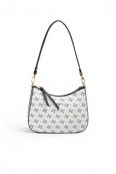 Silver Polo White - Black Monogram Women's Shoulder Bag Sp1259