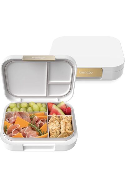 Bentgo Modern 4-Compartment Bento Food Container, Leak-Proof, BPA-Free, White