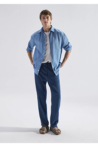 Mavi Pantaloni din denim amestecat de in, albastru indigo, ediția Andros 0021...