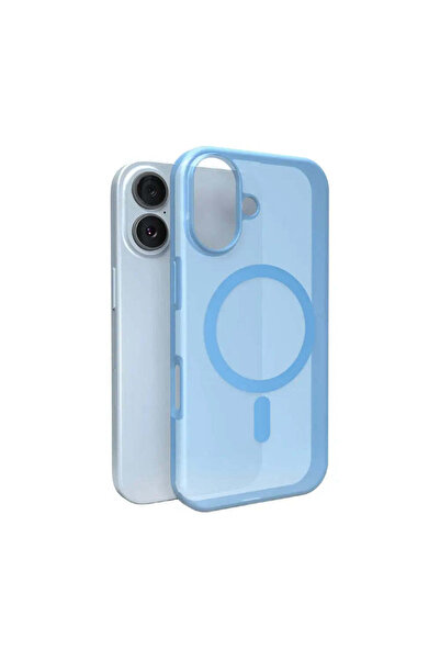 Puro Husă de silicon compatibilă Daylight Magsafe pentru iPhone 17 - albastru...