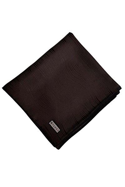 Vakko Geometri Jakarlı İpek Eşarp 31815-G-Koyu Kahve