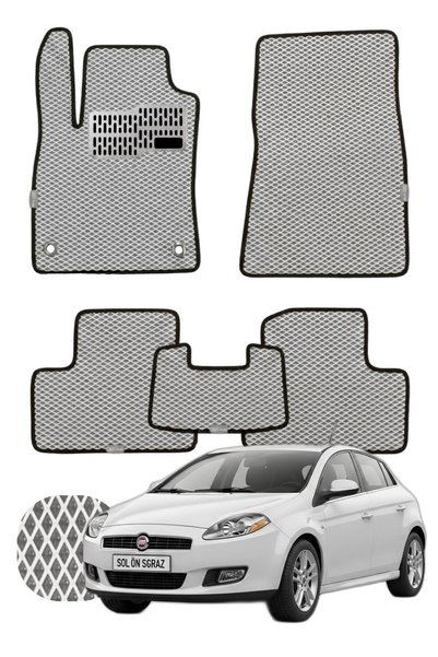 UNAL MAT Fiat Bravo 2007-2014 Özelleştirilebilir Tam Set Premium EVA Paspas -...