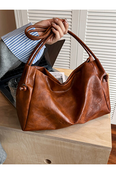 Take Two By Styli Brown Faux Leather Shoulder Bag