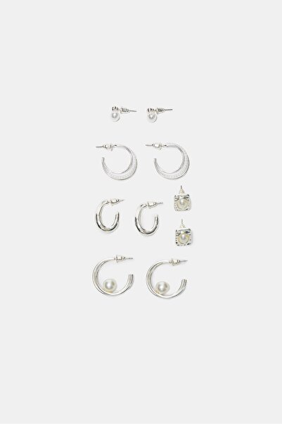 Stradivarius Multipack of 5 faux pearl earrings