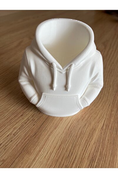 AHSEN HOME&DESIGN 3D Modern Hoodie Tasarımlı Dekoratif Saksı ve Kalemlik
