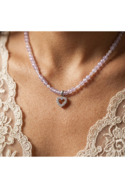 Ezera O culoare roz pal strălucitor – Colier choker cu mărgele de zirconiu și...