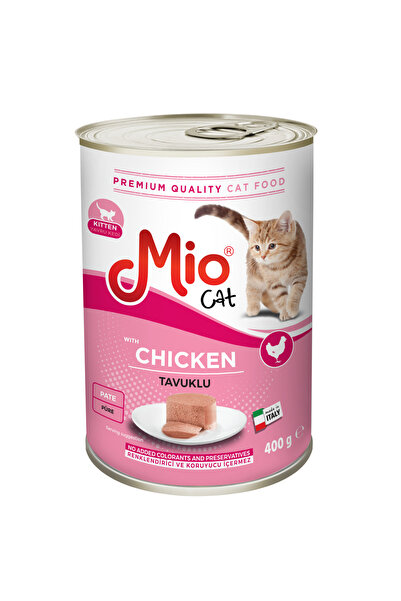 MİO Mio Kedi Konserve - Yaş Mama - Mio 400 gr Kitten - Tavuklu x 15 adet