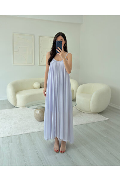 LUUNA STORE LİLA PAMUKLU ELBİSE