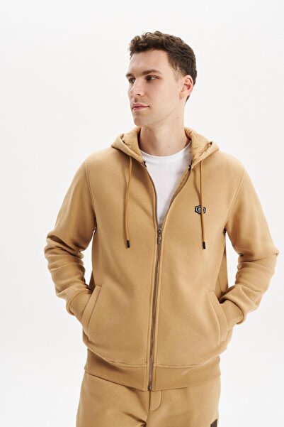 Arma Ar-Ma Men's Full Zipper Sweatshirt Basic Unprinted Hooded Fleto Pocket L...