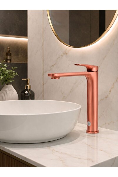 Radinavico Baterie inaltata lavoar, monocomanda, alama, rose-gold