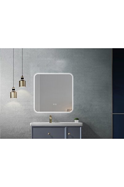 Fresh Colour Oglinda baie LED 70x70 cm cu dezaburire MILO – touch, lumina reglabila, fara rama