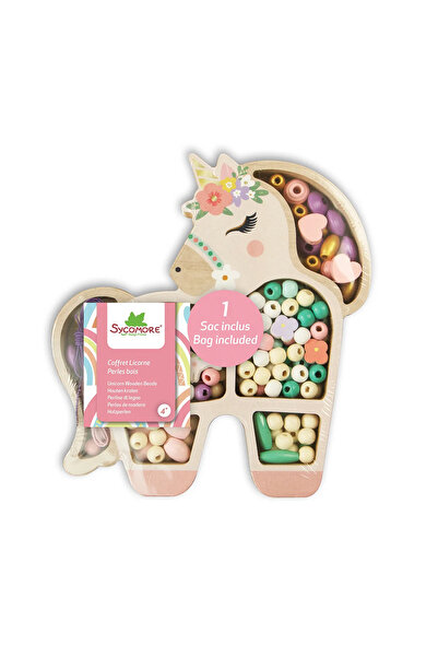 Sycomore Mărgele colorate din lemn, mini-Unicorn