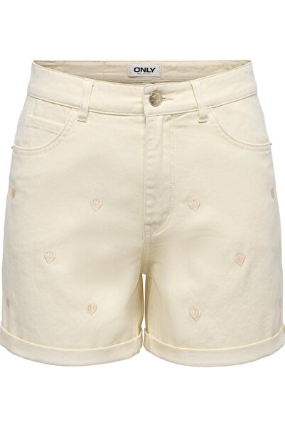 ONLY Embroidered Denim Shorts 15370813
