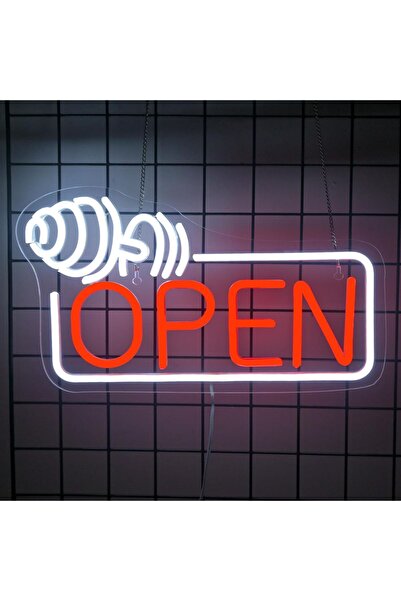 OEM Neon LED Gym Open Szyld Decorativ Luminos de Perete Roșu 40x25 cm
