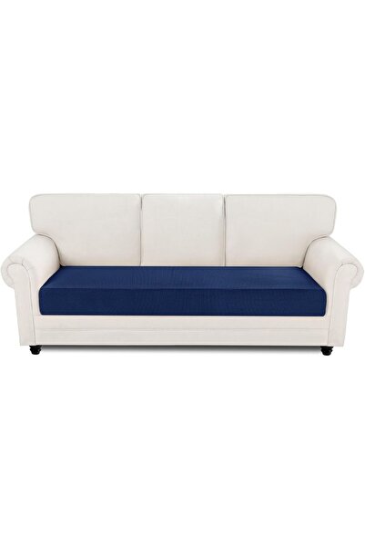 OEM Husă elastică pentru canapea 3 locuri Jacquard antiderapant bleumarin