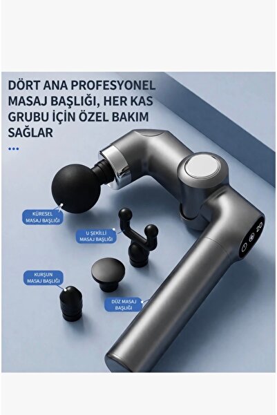 auhma 4 BAŞLIKLI AYARLANABİLİR AÇILI ŞARJLI MASAJ ALETİ