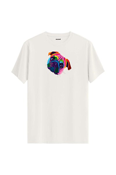 Colermi Colorful Bella Pug Dog Printed T-Shirt