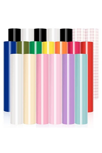 OEM Folie Vinilice Autoadezive Set de 20 de Foi 30x30 cm Luciu Culori Diferite