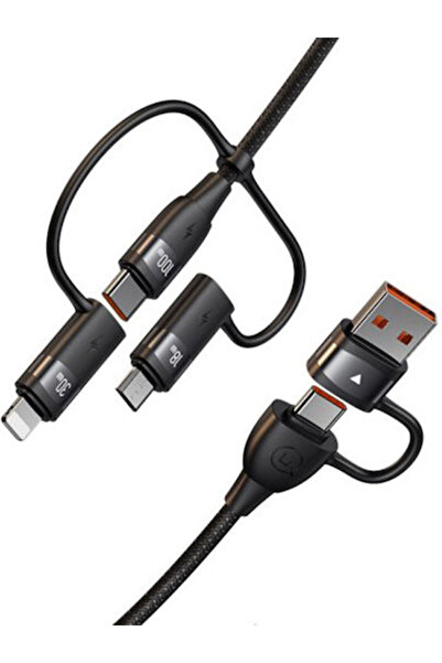 Usams US-SJ645 Πλεκτό καλώδιο USB σε Lightning / Type-C / micro USB 1.2μ