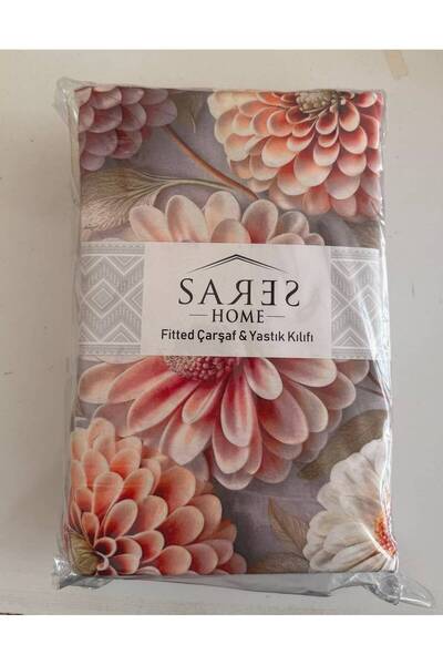Sares Home Цветен свят на хризантемите 5D Двоен кинг сайз еластичен комплект ...