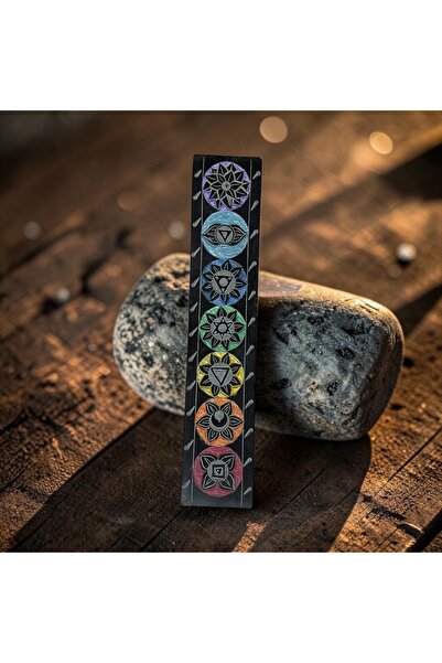 Lara Karma 7 Çakra Motifli Granit Taş Tütsülük & Darshan Incense7 Chakra Tüts...