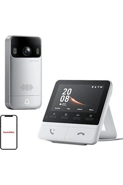 SwitchBot Wi-Fi Video Intercom Set Compatible with Alexa White
