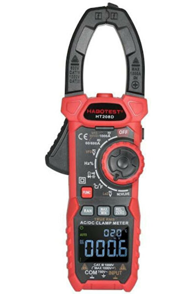 Habotest Αμπεροτσιμπίδα Ψηφιακή 1000A AC True RMS HT208D