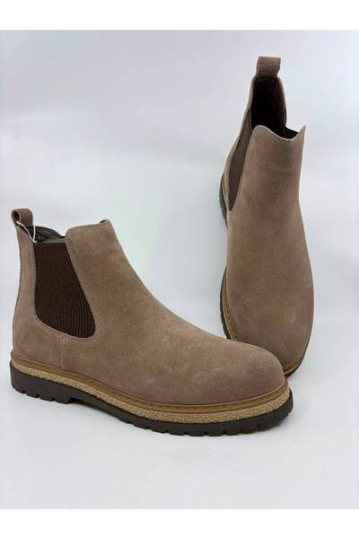 Papuccu Men's Leather Boots Sand Suede