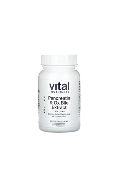 vital nutrients Pancreatină și Extract de Bile Bovină 60 capsule