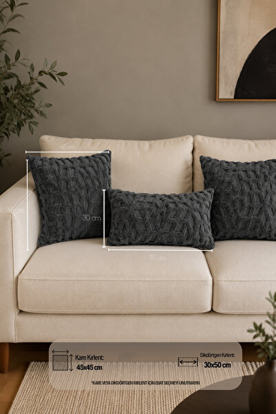 Mislina Home Boemski ukrasni jastuk i navlaka za jastuk 30x50 cm antracit etn...