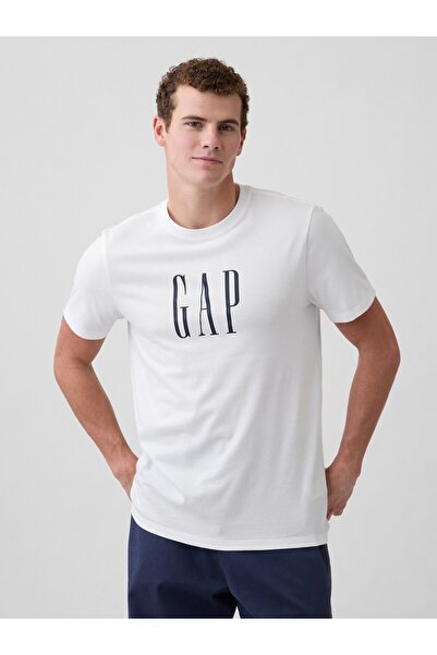 GAP Erkek Beyaz Everyday Soft Logo T-Shirt