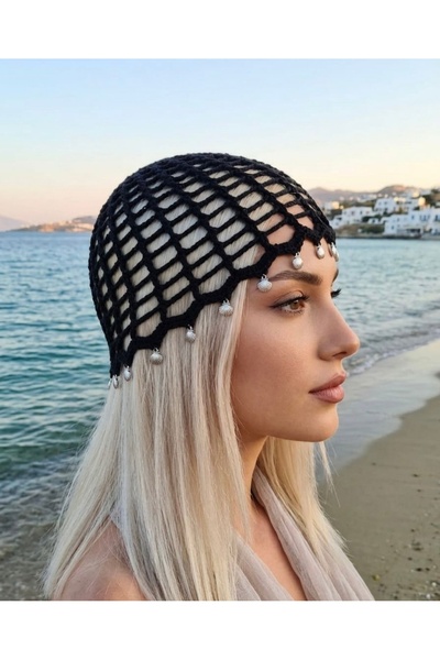 Handmade Beren çeyiz el örgüsü file şapka