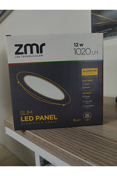 ZMR Slım Led Panel 12W/1020LM Kasa Rengi Beyaz Işık Rengi Beyaz