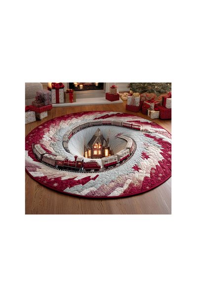 Vivense YENİ YIL EKSPRESİ BASKILI DOKUMA TABAN HALI, 546 YNG, 100X100 CM