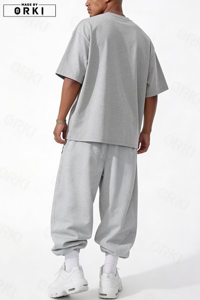 EFFRENATU  Printed Oversized Unisex T-Shirt Shorts Set
