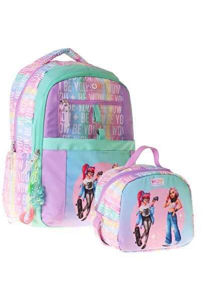 WOW Generation Be You Double School Bag Set - Green - Purple Be You Printed G...