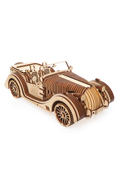 Ugears Puzzle 3D, Roadster VM-01, Ugears, lemn, 437 piese