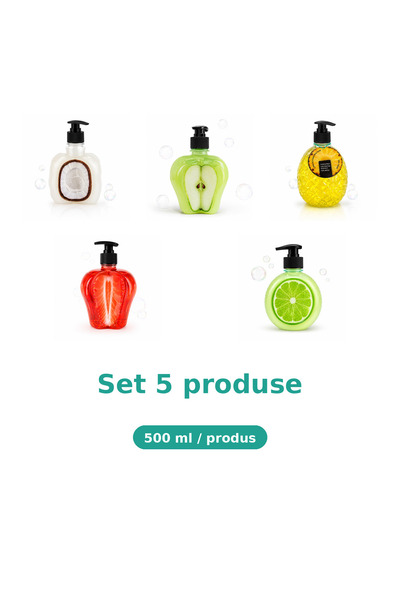 Tasty Set 5 Produse Tasty, Mix Cocos, Mar Piele Sensibila, Ananas, Capsuni, Lime