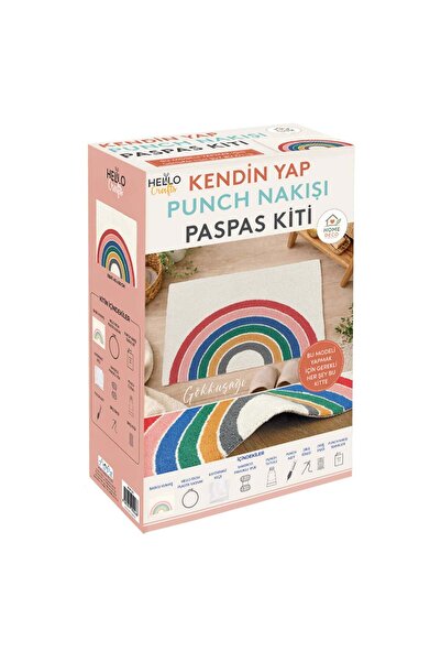 Hello Craft Hello Crafts Punch Mat Kit, DIY Punch Set, Rainbow Pattern