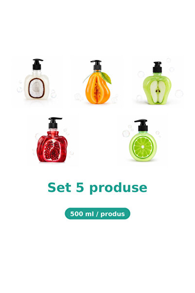 Tasty Set 5 Produse Tasty, Mix Cocos, Pepene Galben, Mar Extract, Rodie, Lime