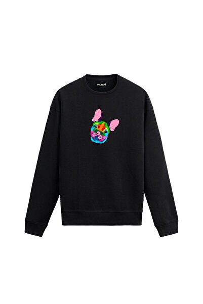 Colermi Colorful French Bulldog Printed Sweatshirt