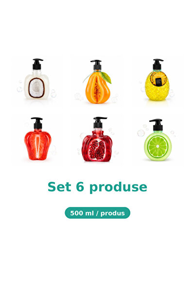 Tasty Set 6 Produse Tasty, Mix Cocos, Pepene Galben, Ananas, Capsuni, Rodie, ...