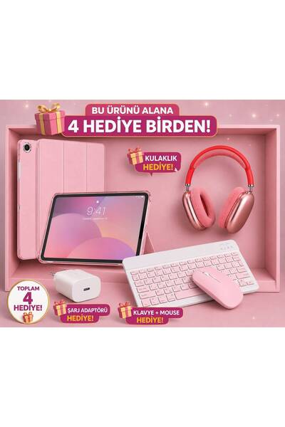 Samsung Galaxy Tab A11+ 128Gb 6Gb-11'' Android Tablet Kılıf+kulaklık+klavye v...