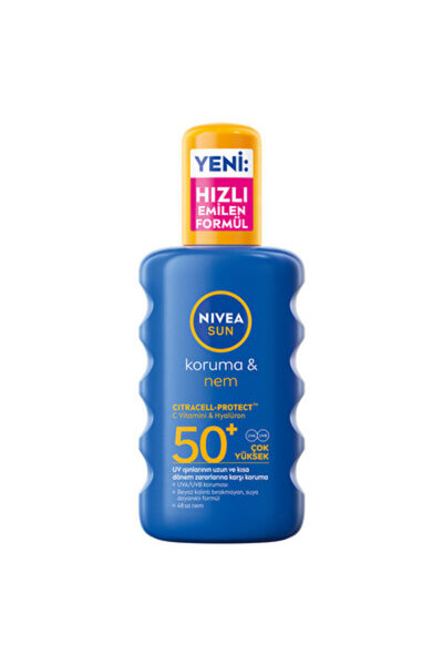 Nivea Sun Yüksek Güneş Koruyucu Ve Nemlendirici Vücut Spreyi SPF 50+ 200 ml