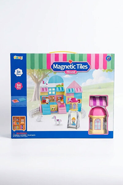 Feyza Oyuncak Magnetic House Blocks Set |   3 Years+ |   84 Pieces |   Fine M...