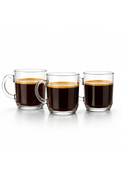 OEM Set de 3 căni de sticlă cu mâner, 246 ml