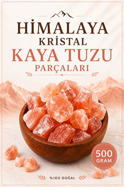 ANADOLU HASAT Himalaya Kristal Kaya Tuzu Parçaları 500 Gr Doğal Dekoratif Tuz...