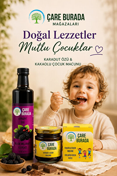 Çare Burada ÇareBurada Karadut Özü 500 ml & Kakaolu Çocuk Macunu 240 gr | Çoc...