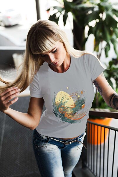 iLovePrints Abstract Cosmic Art Tshirt