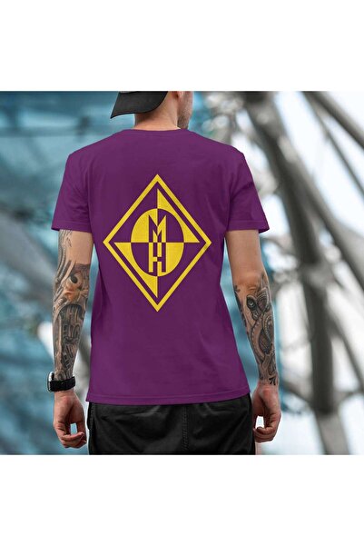 iLovePrints Yellow Abstract Emblem Tshirt